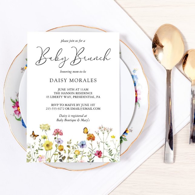 Invitación Brunch Botánico de Flor Silvestre Primavera (Subido por el creador)