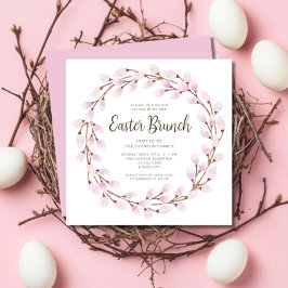 Invitación Brunch Botánico De Pascua Rosa