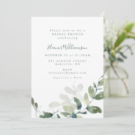 Invitación Brunch Botánico Moderno Eucalyptus Boho Bridal Bru