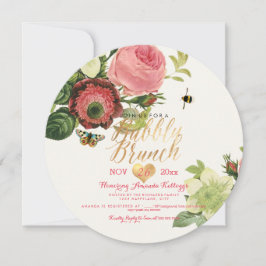 Invitación Brunch Botánico Vintage de PixDezines+Bubbly