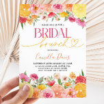 Invitación Brunch Bridal Citrus Lemon Bridal<br><div class="desc">Bridal Brunch | Invitación a una ducha con flores de limón limón mediterráneo. Un diseño alegre y colorido para su ducha marrón de cítricos.</div>