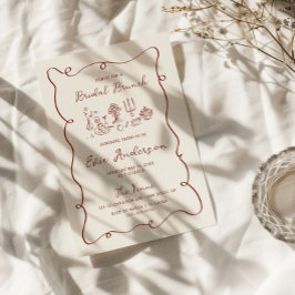 Invitación Brunch Bridal De La Mano De Borgoña