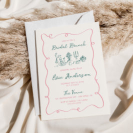 Invitación Brunch Bridal de Mano Dibujada