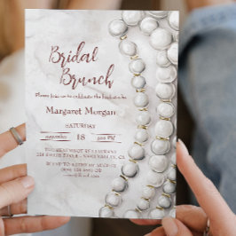 Invitación Brunch Bridal de Perlas Blancas