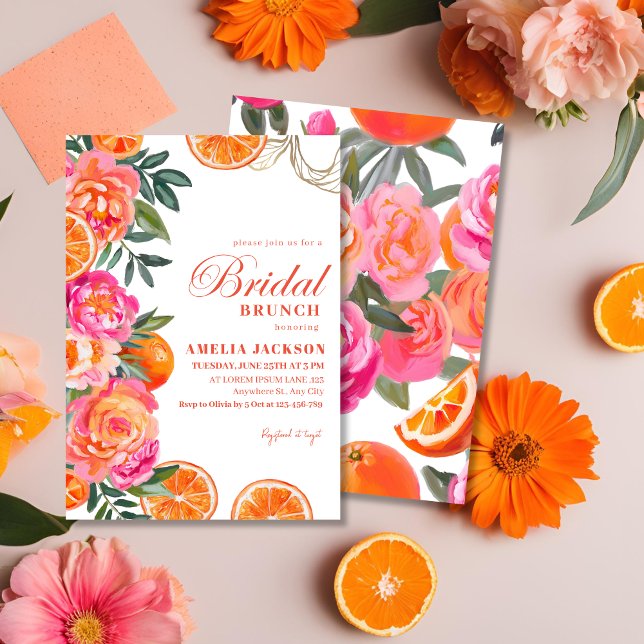Invitación Brunch Bridal de verano de verano de verano con co (Subido por el creador)