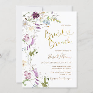 Invitación Brunch Bridal Elegante de Flor Silvestre