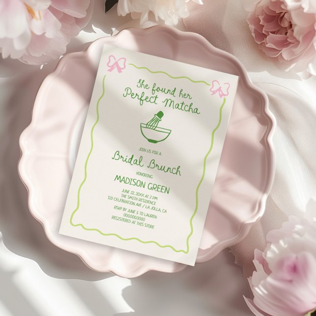 Invitación Brunch Bridal Perfect Matcha Hand Drake (Subido por el creador)