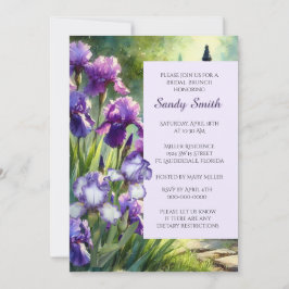 Invitación Brunch Bridal Purple Irises