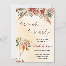 Invitación 🍾 Brunch & Bubbly Bridal Shower 🌸