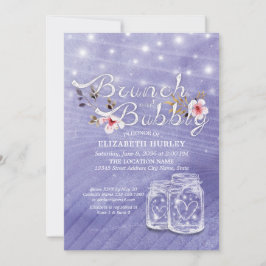 Invitación Brunch Bubbly Bridal Shower Mason Jar String Light