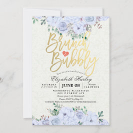 Invitación Brunch Bubbly Bridal Shower Moda Watercolor Floral