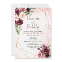 Brunch & Bubbly Burgundy Rosa Bridal Shower
