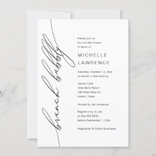 Invitación Brunch Bubbly, celebración del Fiesta de duchas nu