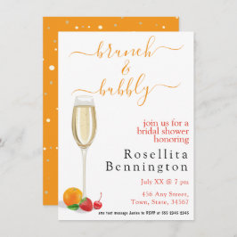 Invitación Brunch Bubbly Delight Budget Bridal Shower