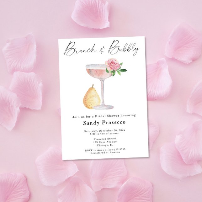 Invitación Brunch & Bubbly - Ducha de novias Prosecco (Subido por el creador)