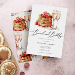 Invitación Brunch & Bubbly Elegake Pink Bridal Ducha<br><div class="desc">Invitación a la ducha de novias rosadas de panqueque elegante de brunch y bubbly</div>