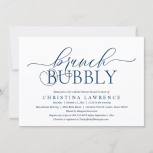 Invitación Brunch Bubbly, la novia en estado, la ducha de nov