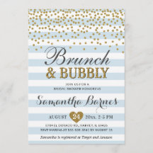 Brunch Bubbly Light Blue Gold Moda Bridal Shower