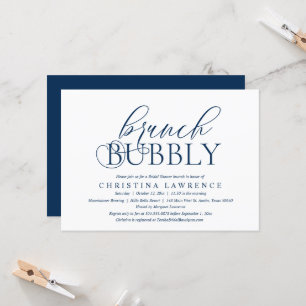 Invitación Brunch Bubbly, novia por ser, Bridal Shower Invita