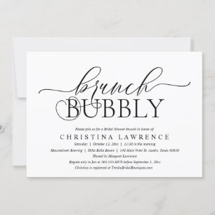 Invitación Brunch Bubbly, novia por ser, Bridal Shower Invita