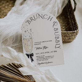 Invitación Brunch & Bubbly Prosecco Bow Bridal Shower