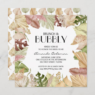 Invitación Brunch Bubbly Tropical Sale Ducha De Novias