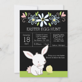 Invitación Brunch Bunny And Chick Easter Egg Hunt