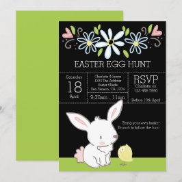 Invitación Brunch Bunny And Chick Easter Egg Hunt