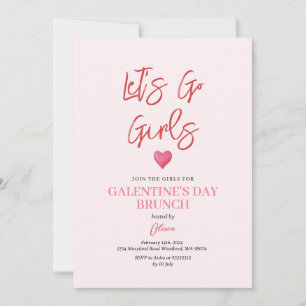 Invitación Brunch Cena de Fiesta de Galentine's Day Rosa Sonr