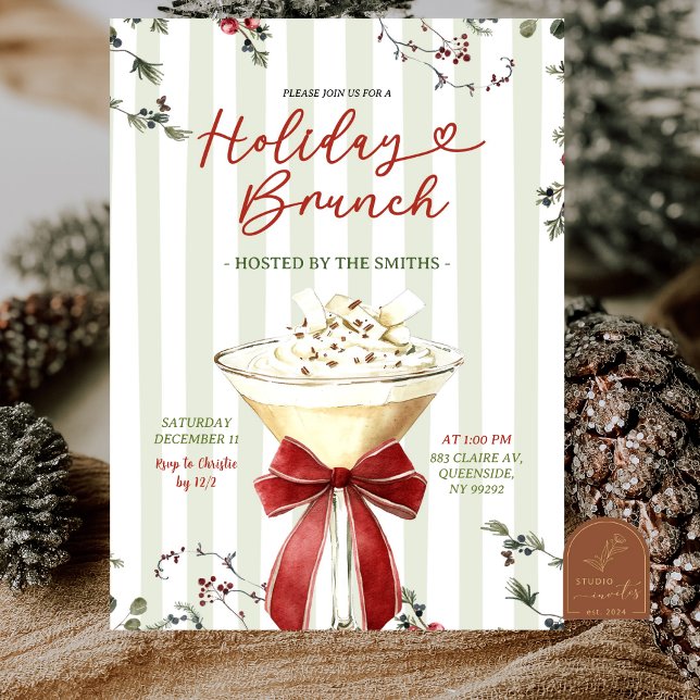 Invitación Brunch clásico de Navidad (Subido por el creador)