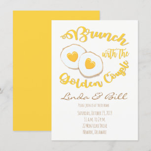 Invitación Brunch con el Aniversario de la Pareja de Oro