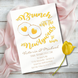Invitación Brunch con el Boda del Post de los recién casados