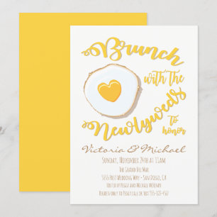 Invitación Brunch con el Boda del Post de los recién casados