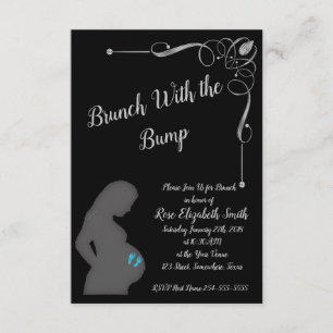 Invitación Brunch con el bulto con los pies del niño