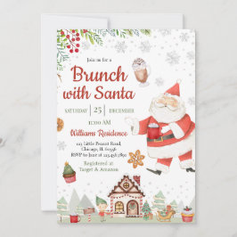 Invitación Brunch con Fiesta de Santa Navidades