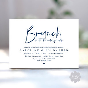 Invitación Brunch con la celebración del Boda Post de los rec
