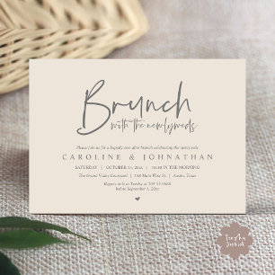 Invitación Brunch con la celebración del Boda Post de los rec