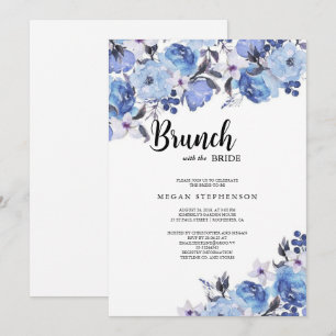 Invitación Brunch con la ducha de novias de oro de novia