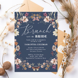 Invitación Brunch con la ducha nupcial de flores silvestres d