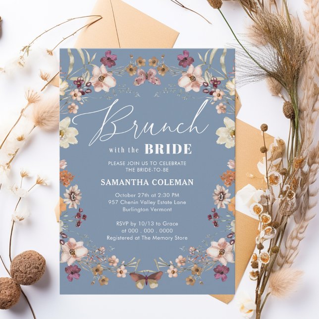 Invitación Brunch con la ducha nupcial de flores silvestres d (Subido por el creador)