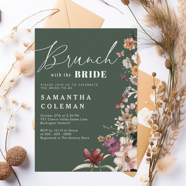 Invitación Brunch Con La Elegante Ducha De Novias De Guión (Subido por el creador)
