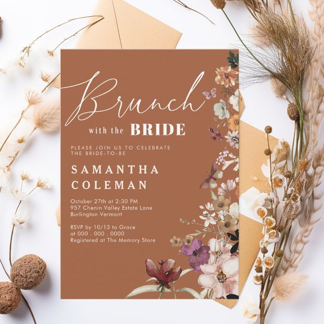 Invitación Brunch Con La Elegante Ducha De Novias De Guión (Subido por el creador)