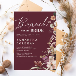 Invitación Brunch Con La Elegante Ducha De Novias De Guión
