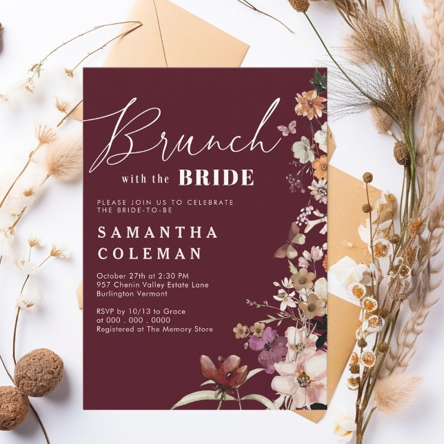 Invitación Brunch Con La Elegante Ducha De Novias De Guión (Subido por el creador)