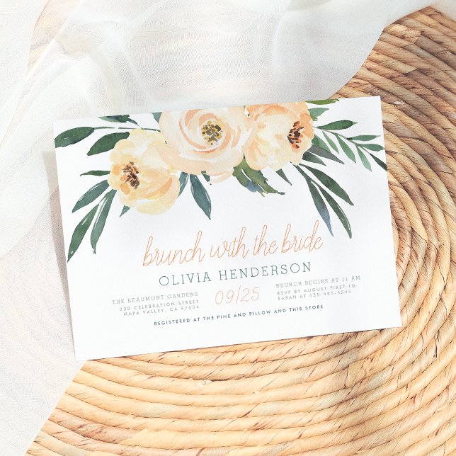 Invitación Brunch Con La Novia | Rubor Floral Bridal Shower (Subido por el creador)