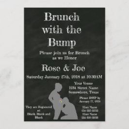 Invitación Brunch con la pizarra de bulbos