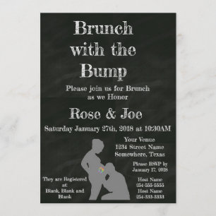 Invitación Brunch con la pizarra de bulbos