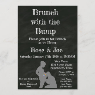 Invitación Brunch con la pizarra de bulbos