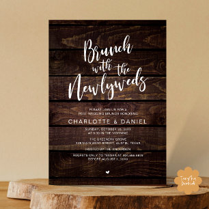 Invitación Brunch con los recién casados, Boda Elopement