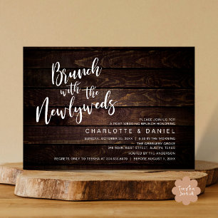 Invitación Brunch con los recién casados, Boda Elopement